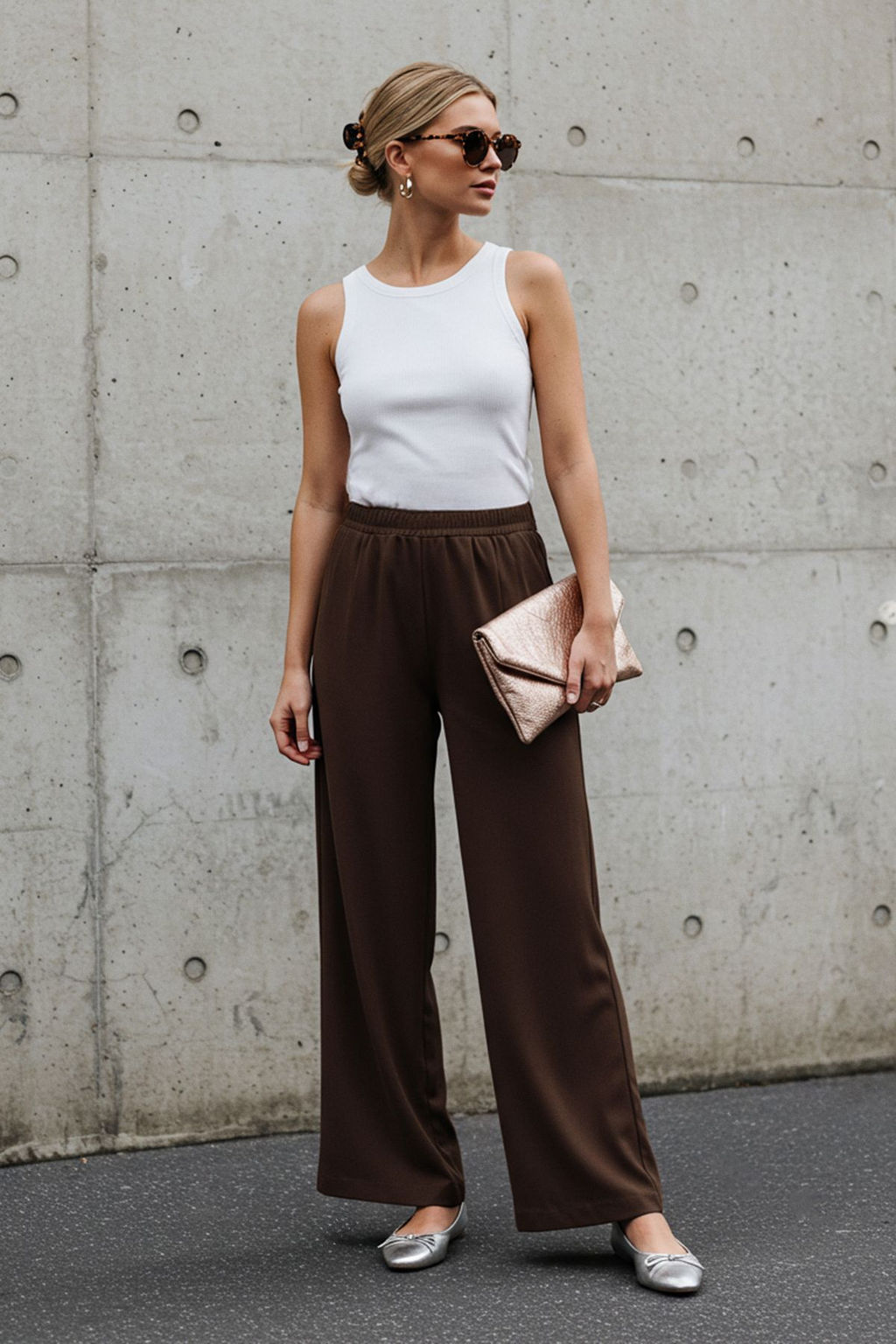 TRENDYOLMILLA Vizon Modal Cep Detayl? Wide Leg/Genis Paca Pileli Dokuma Pantolon TWOSS25PL00081  фото 12