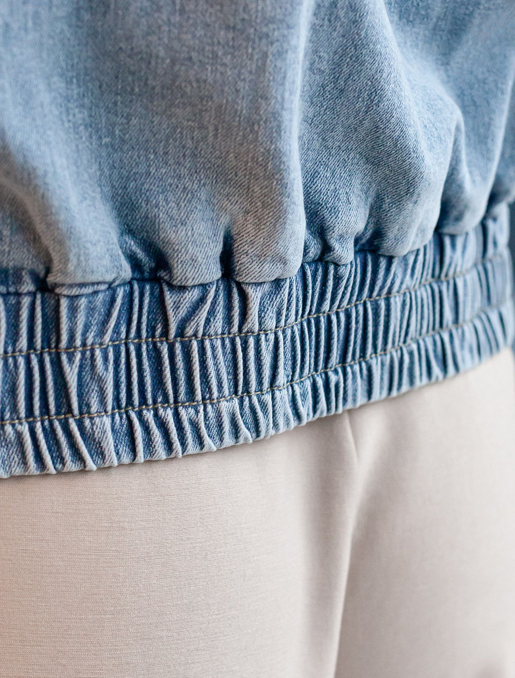 VILATTE / Бомбер из эластичного денима  фото 7