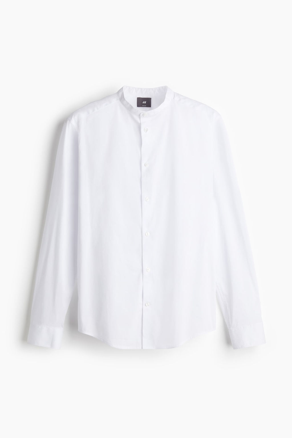 Camisa con cuello mao Slim Fit - H&m фото 5