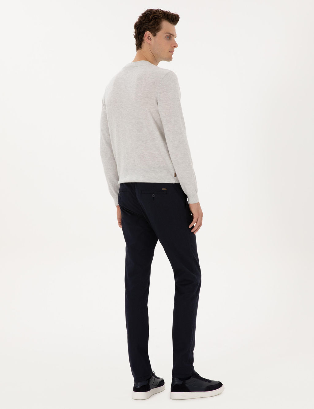 Lacivert Slim Fit Kanvas Pantolon - Pierre cardin фото 4
