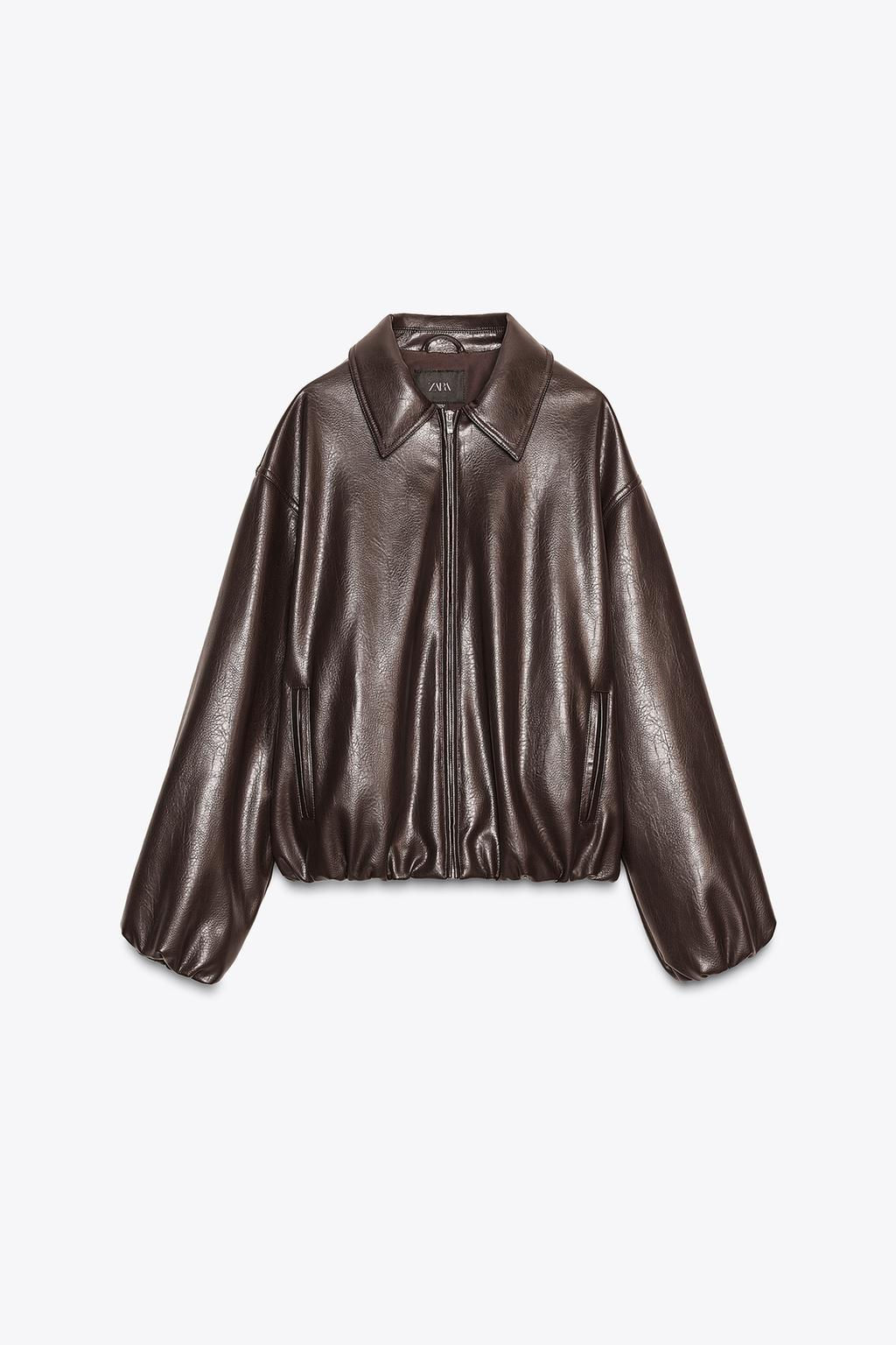 FAUX LEATHER BOMBER JACKET - Zara фото 8