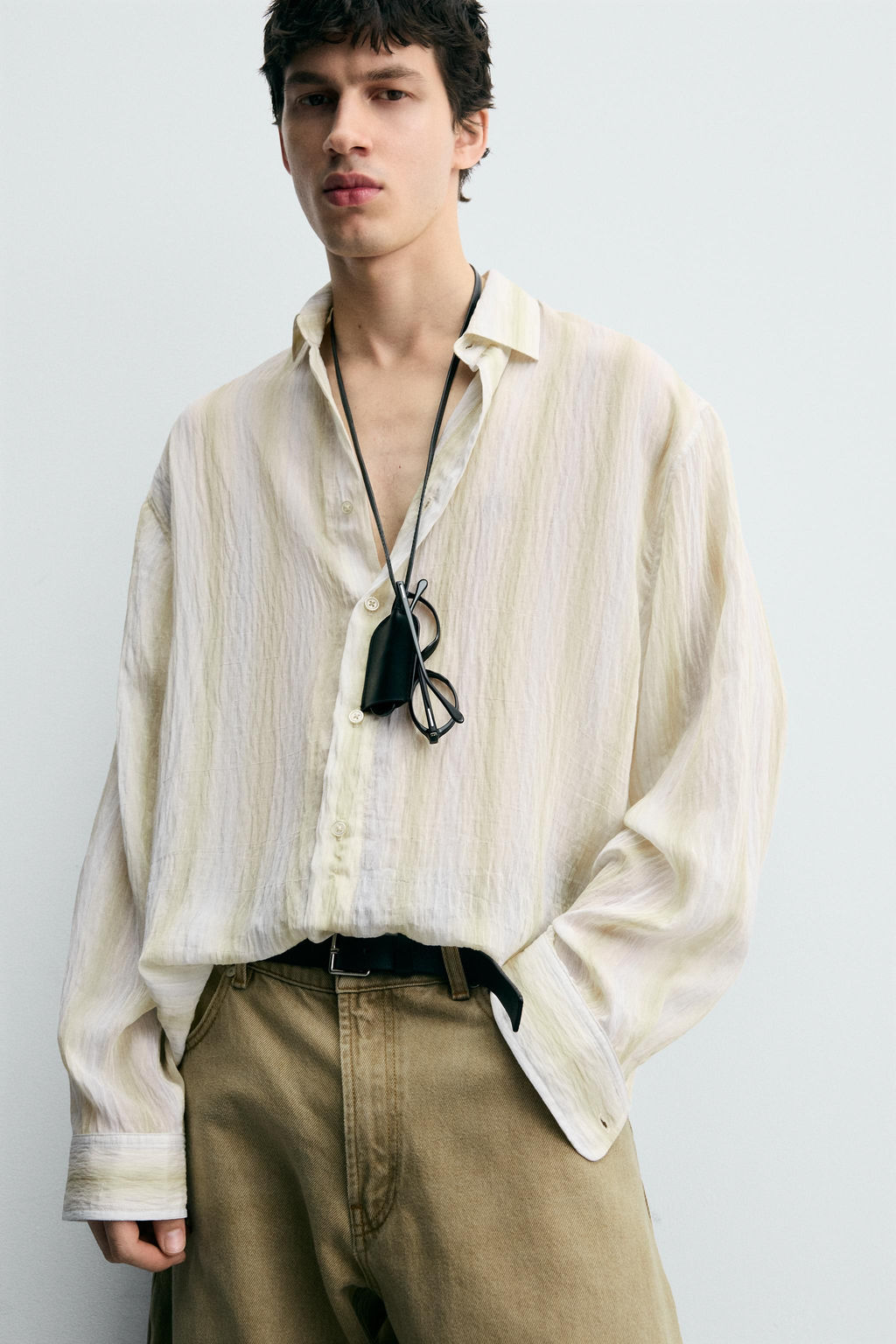STRIPED FLOWING SHIRT - Zara фото 7