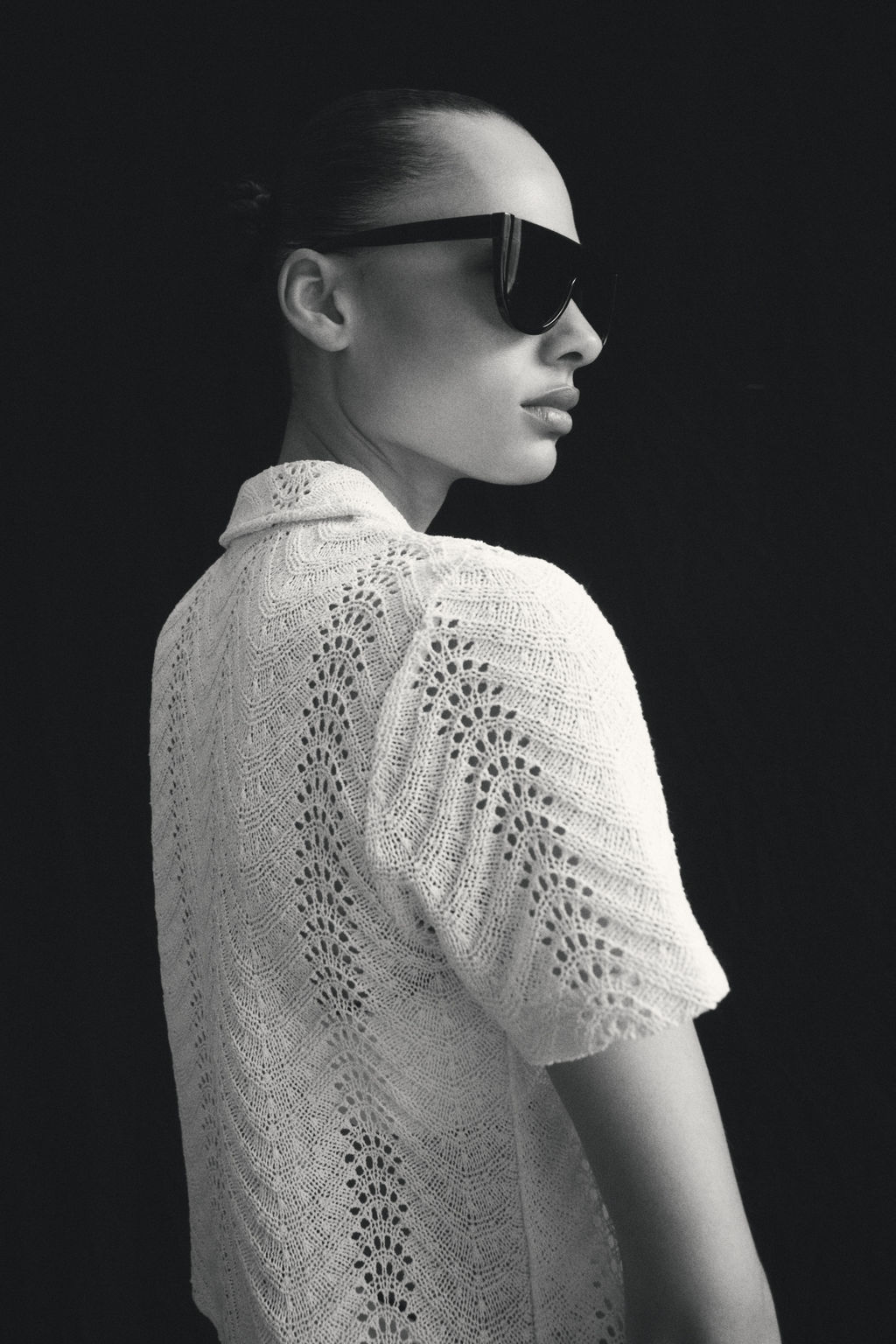 Camisa de manga corta efecto crochet - H&m фото 3