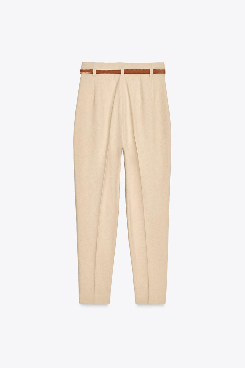 RUSTIC TROUSERS WITH BELT - Zara фото 9