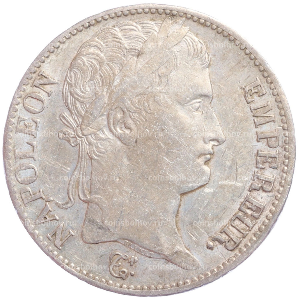 Монета 5 франков 1812 года A Франция