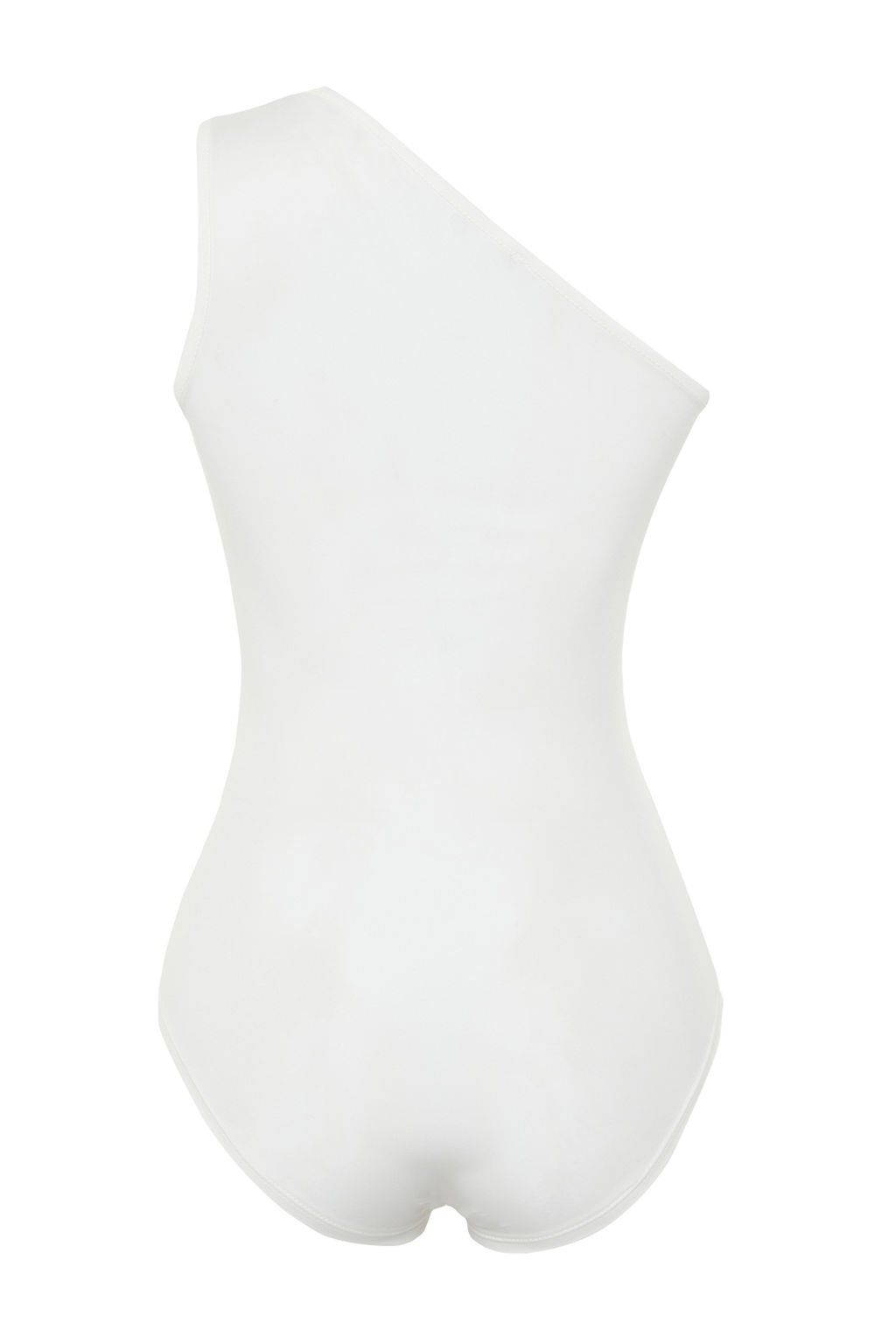 Beyaz Asimetrik Yaka Cut Out Detayl? Alttan C?tc?l? Orme Body TWOSS23BD00014