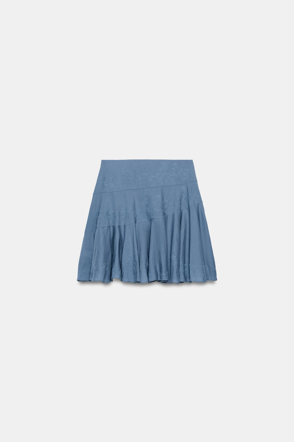 FALDA ASIM?TRICA BORDADOS / Azul - Zara фото 7