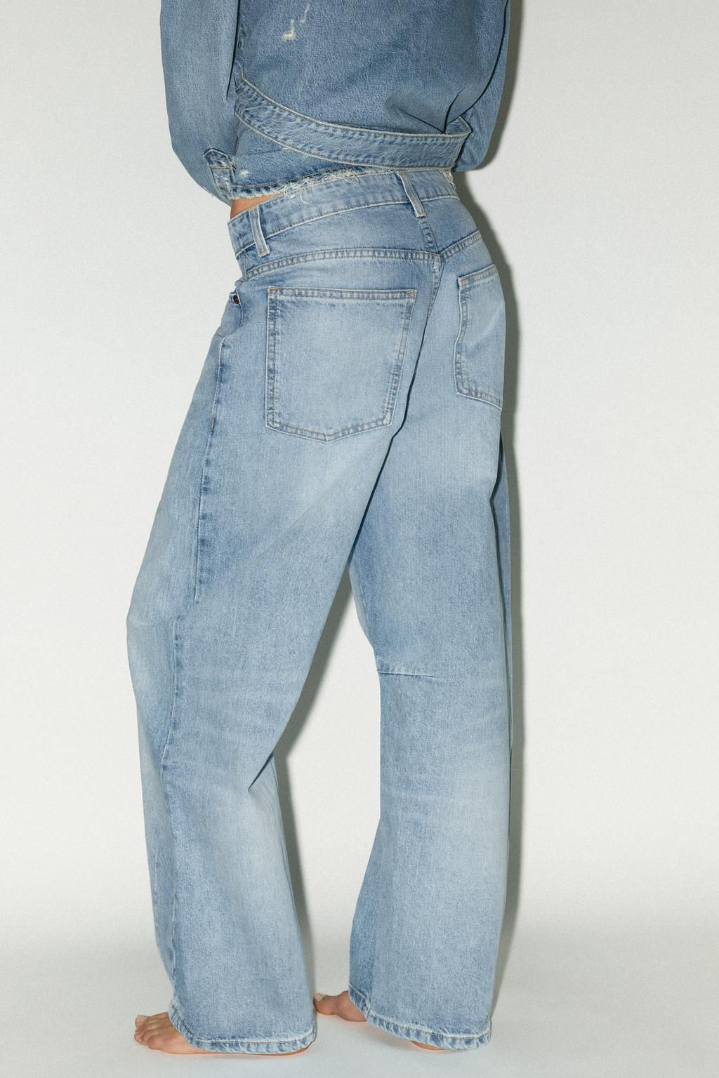 TRF BAGGY BALLOON MID-WAIST JEANS - Zara фото 38