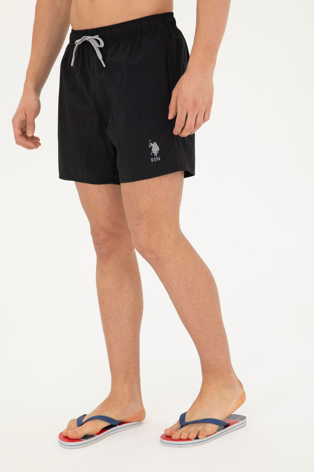 Мужские черные шорты для плавания - U.s. polo assn фото 2