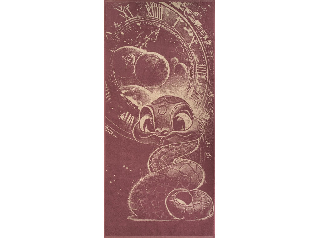 6с102.411ж1 Планетарные часы (слива1) Полотенце махровое 67х150см