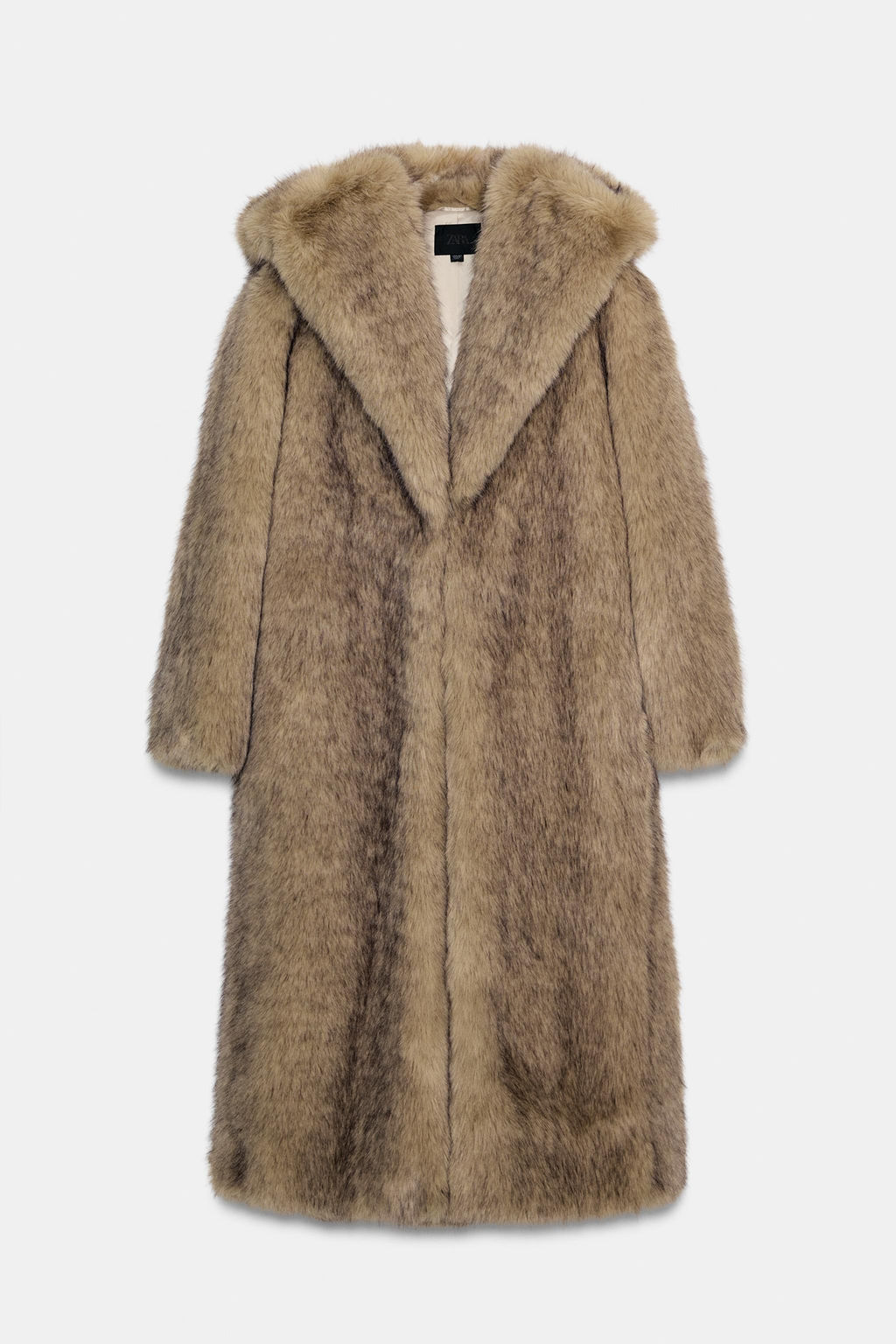 FAUX FUR COAT WITH HOODIE - Zara фото 6