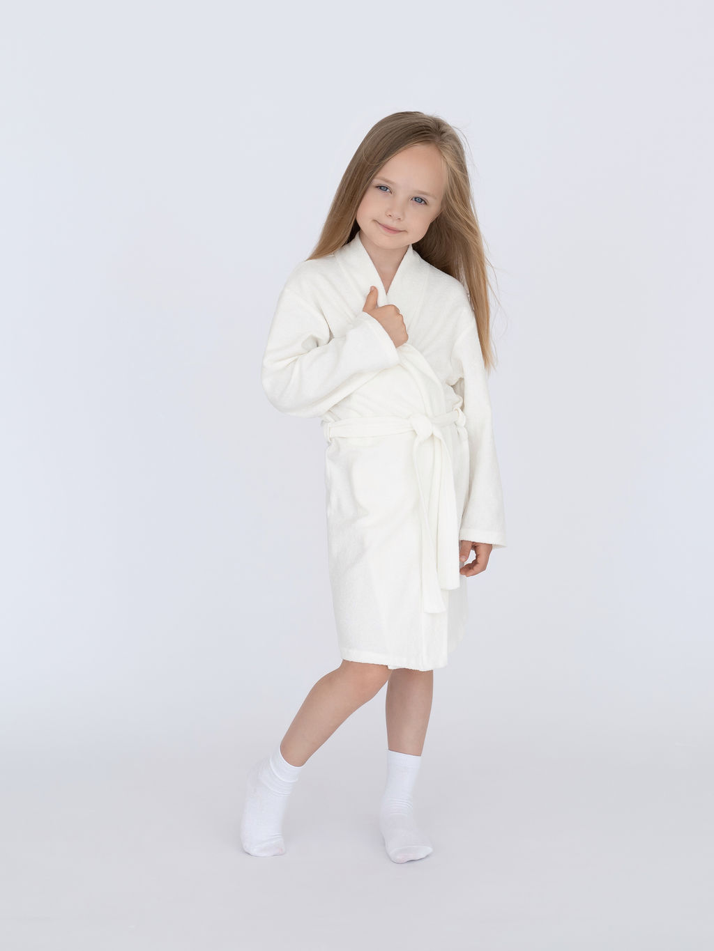 Халат детский молочный