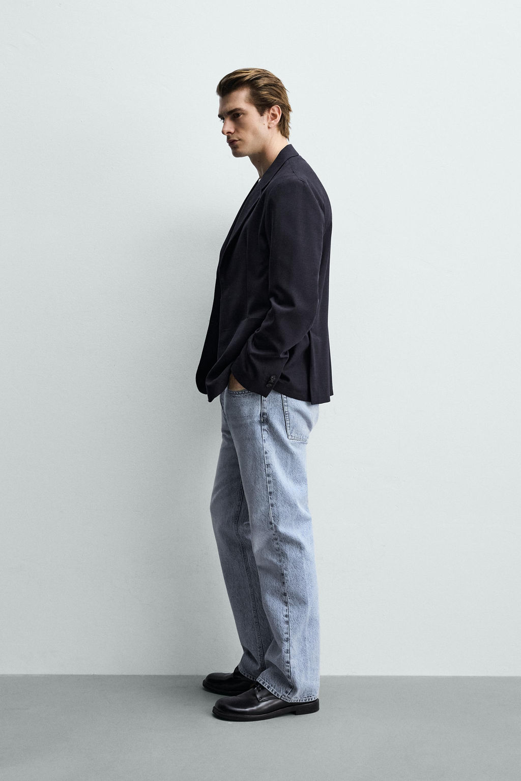 BLAZER RELAXED FIT ESTRUCTURA / Marino - Zara фото 4