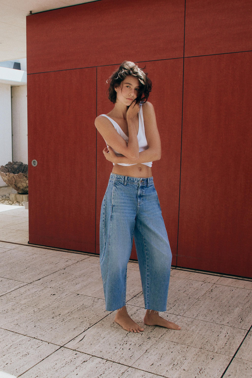 JEANS Z1975 BARREL / Azul medio - Zara фото 8