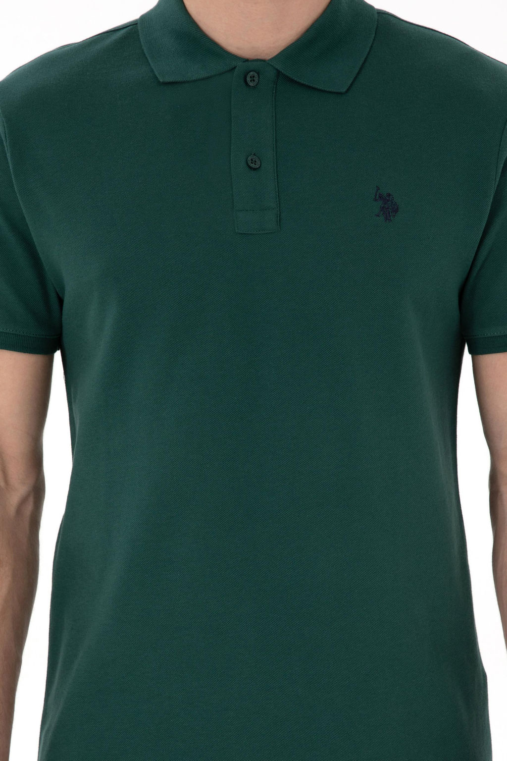Erkek Slim Fit Polo Yaka Koyu Ye_il Basic Ti__rt Sepette S_rpriz _ndirim - U.s. polo assn фото 6