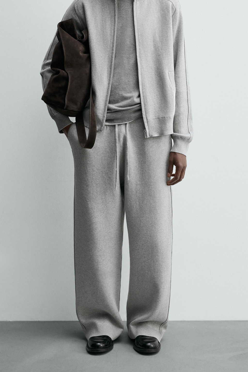 KNITTED WIDE-LEG TROUSERS - Zara фото 2