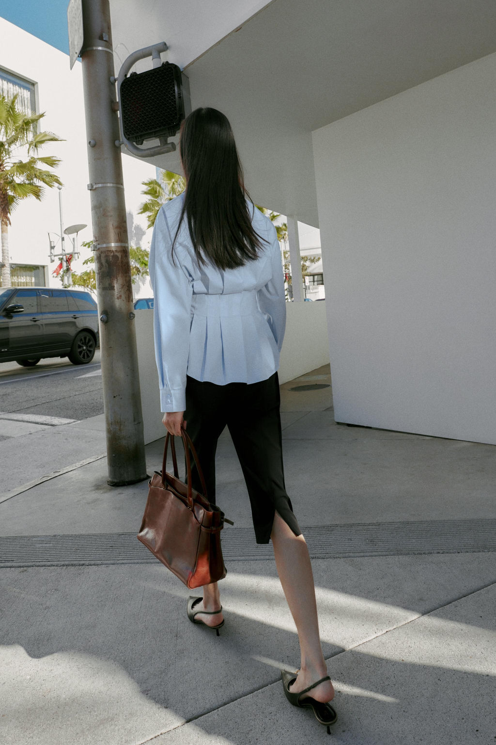 POPLIN SHIRT WITH PLEATS - Zara фото 6