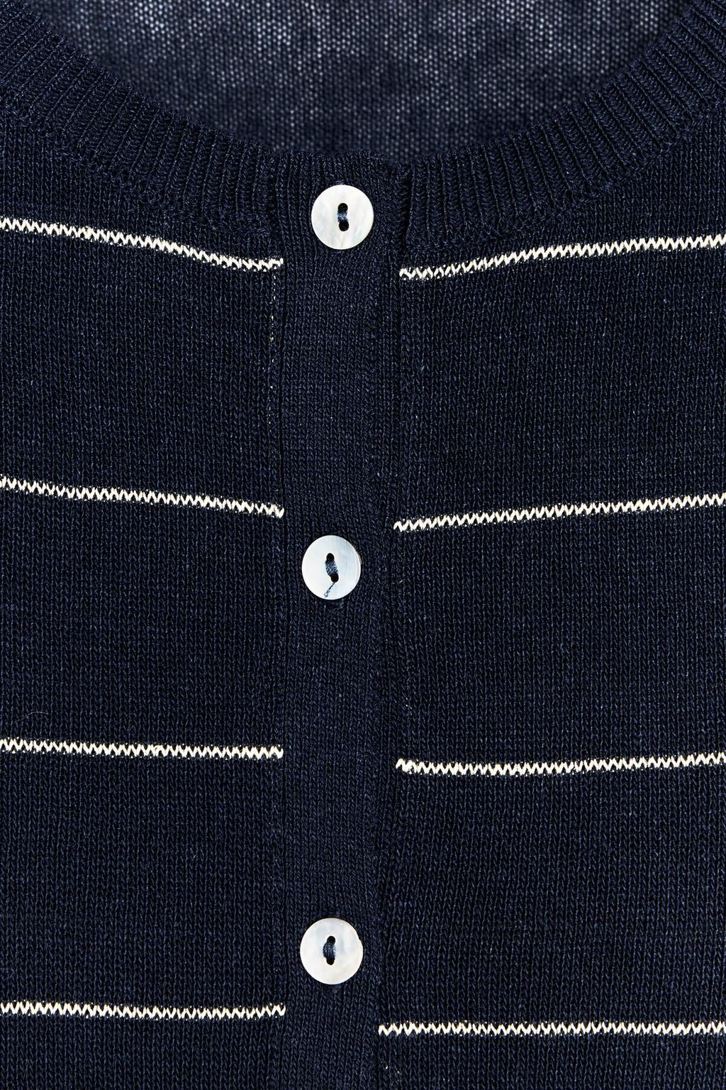STRIPED KNIT CROPPED JACKET - Zara фото 8