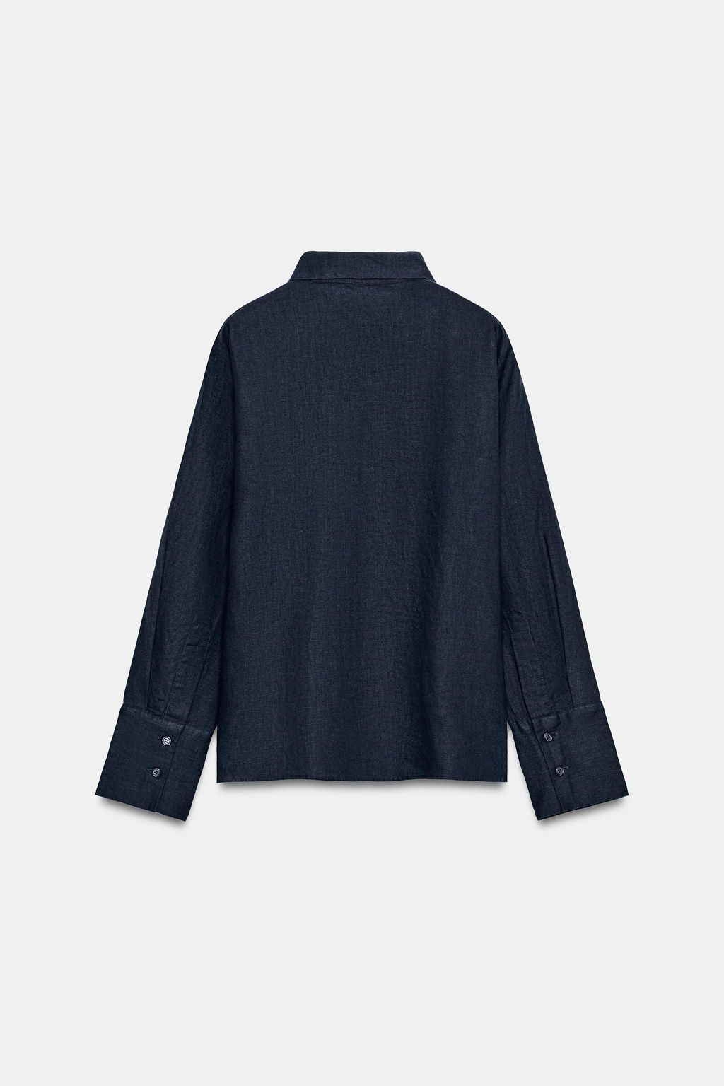 CAMISA LINO 100% ZW COLLECTION / Marino - Zara фото 5