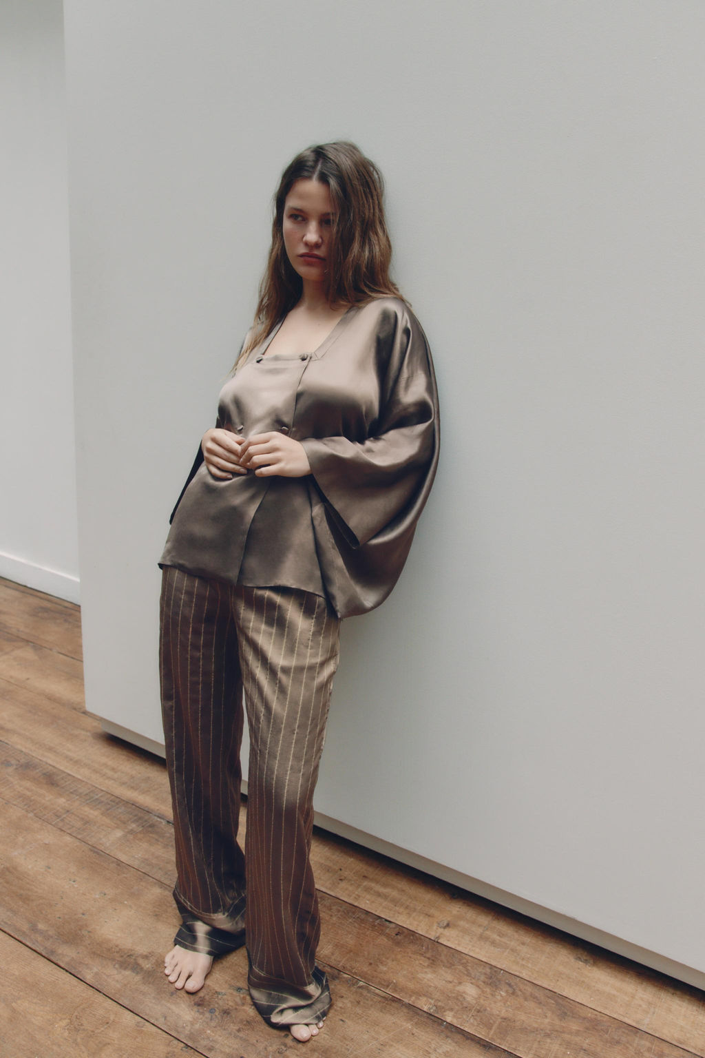 STRIPED PYJAMA TROUSERS - Zara фото 10