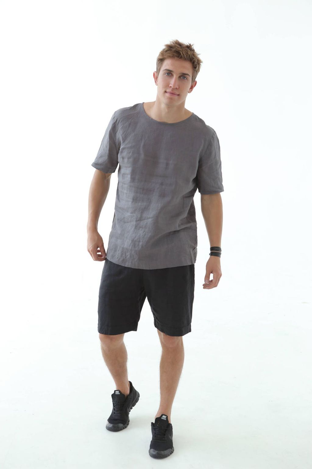 Футболка льняная мужская с коротким рукавом - Annyway фото 4