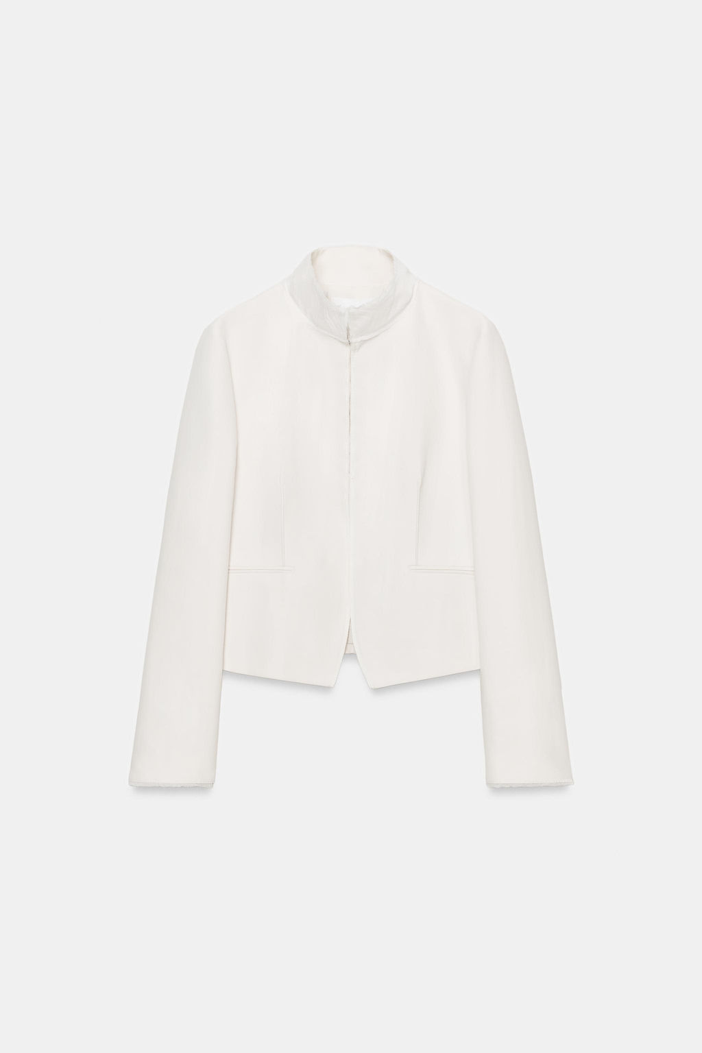 BLAZER ENTALLADA COMBINADA ZW COLLECTION / Crudo - Zara фото 7