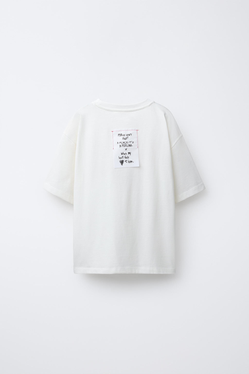 HEART T-SHIRT WITH EMBROIDERED TEXT - Zara фото 2