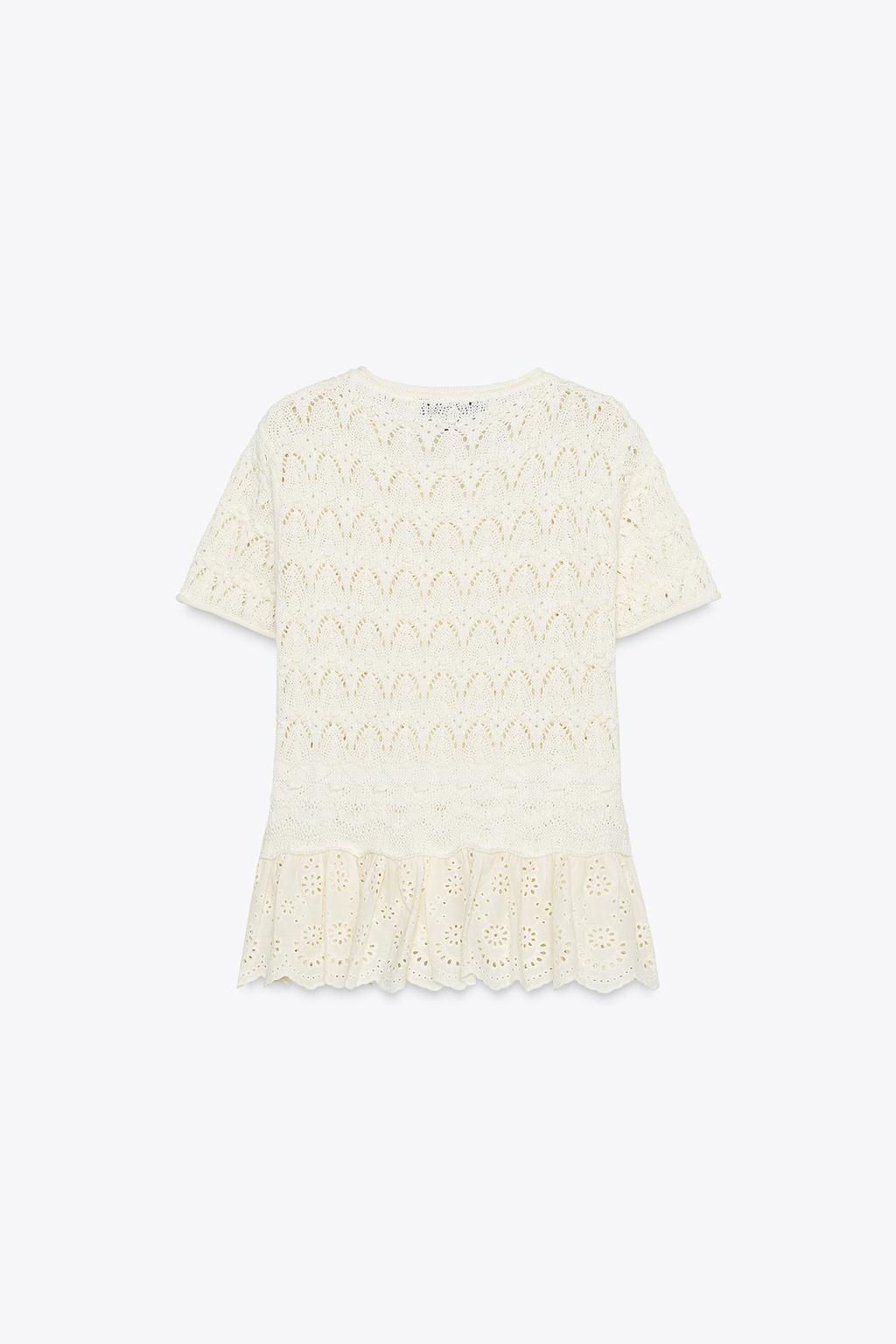 ROMANTIC KNIT TOP WITH TRIMS - Zara фото 6