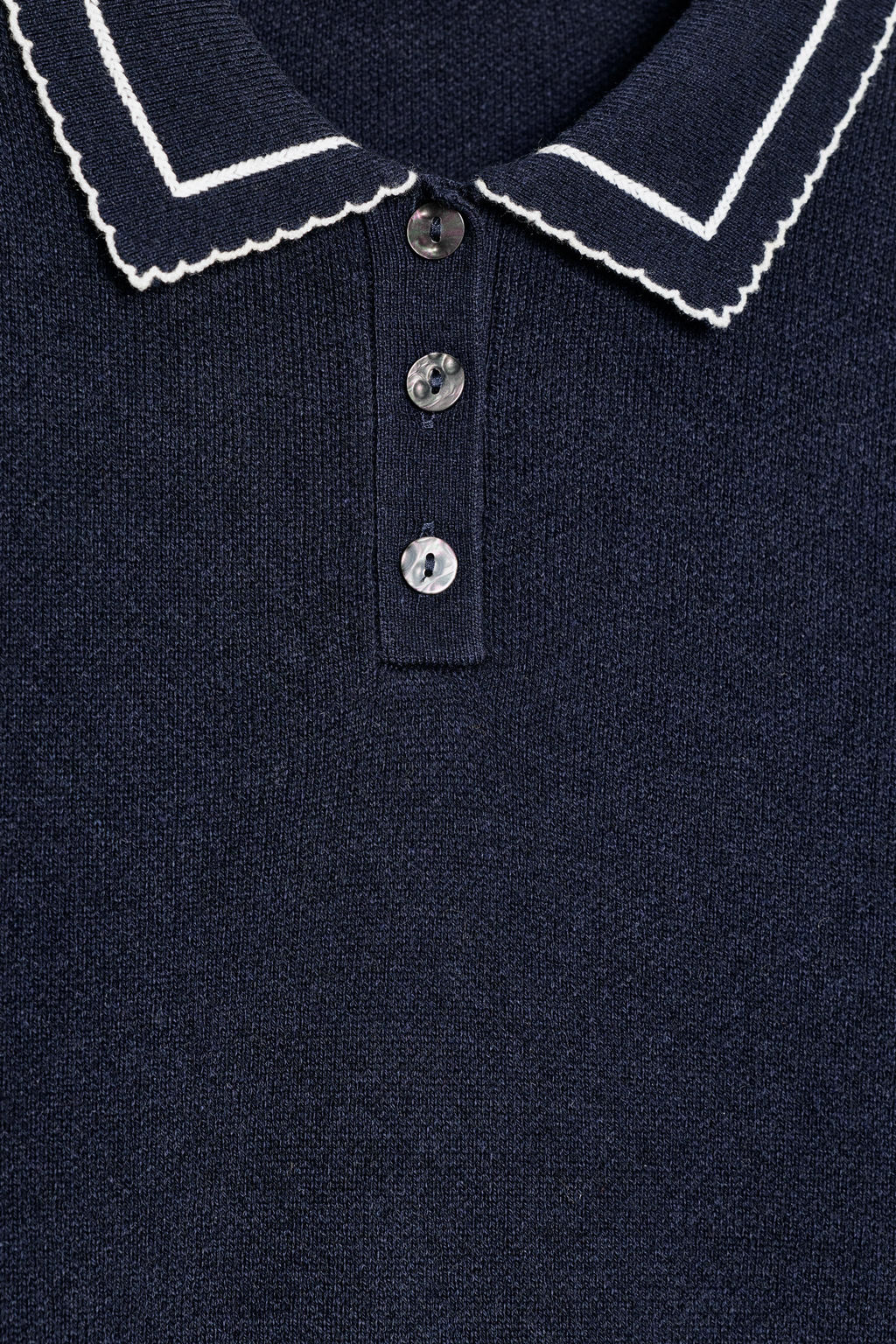 KNIT POLO SHIRT WITH CONTRAST TRIMS - Zara фото 6