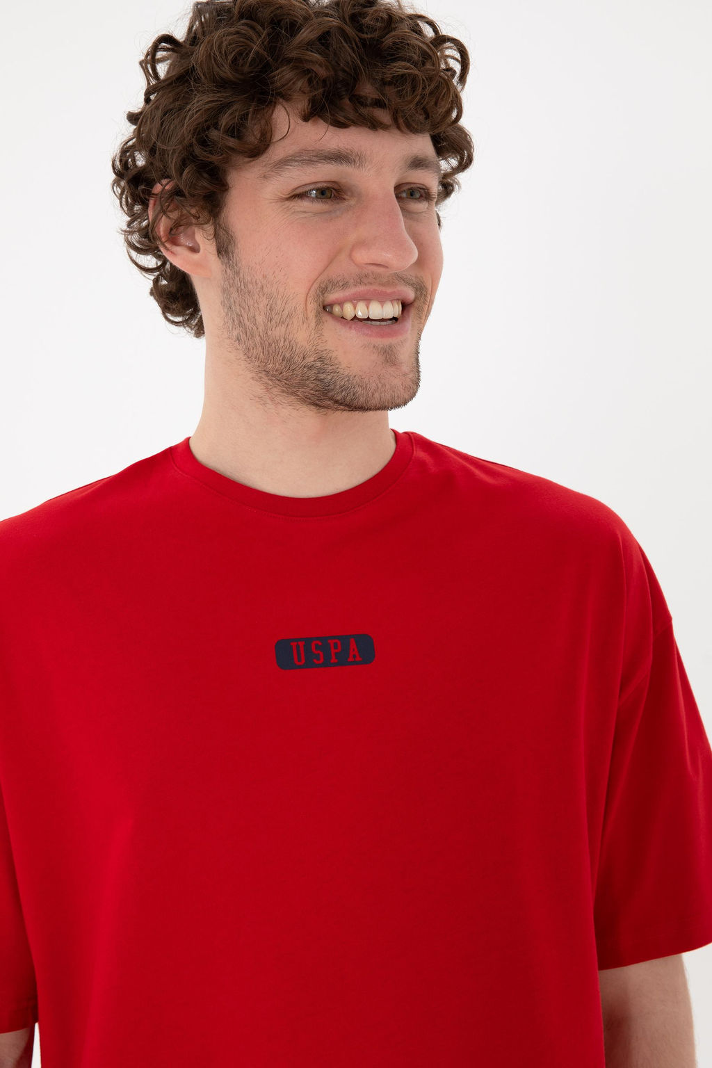 Erkek Oversize Fit Bisiklet Yaka K_rm_z_ Ti__rt Sepette S_rpriz _ndirim - U.s. polo assn фото 3