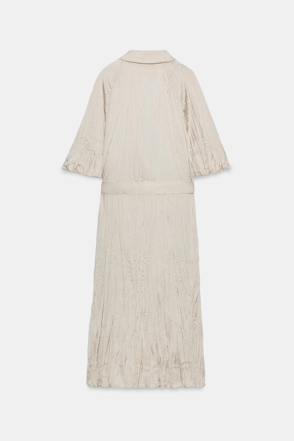 VESTIDO PLISADO CINTUR?N ZW COLLECTION / Cava - Zara фото 8