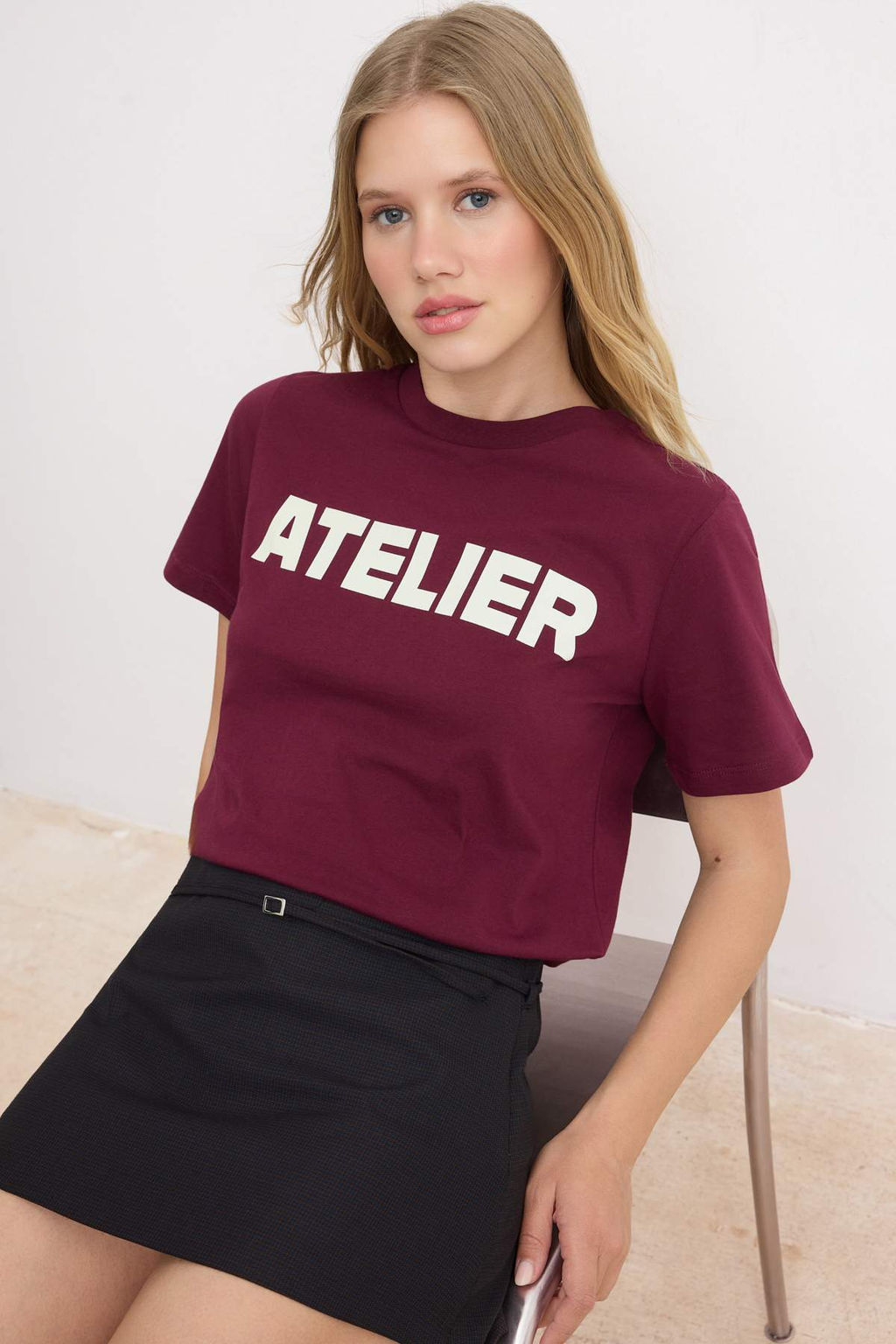 Murdum Slogan Regular Bisiklet Yaka Standart Kol K?sa %100 Pamuk Orme T-Shirt TWOSS26TS00208 - Trendyolmilla фото 2