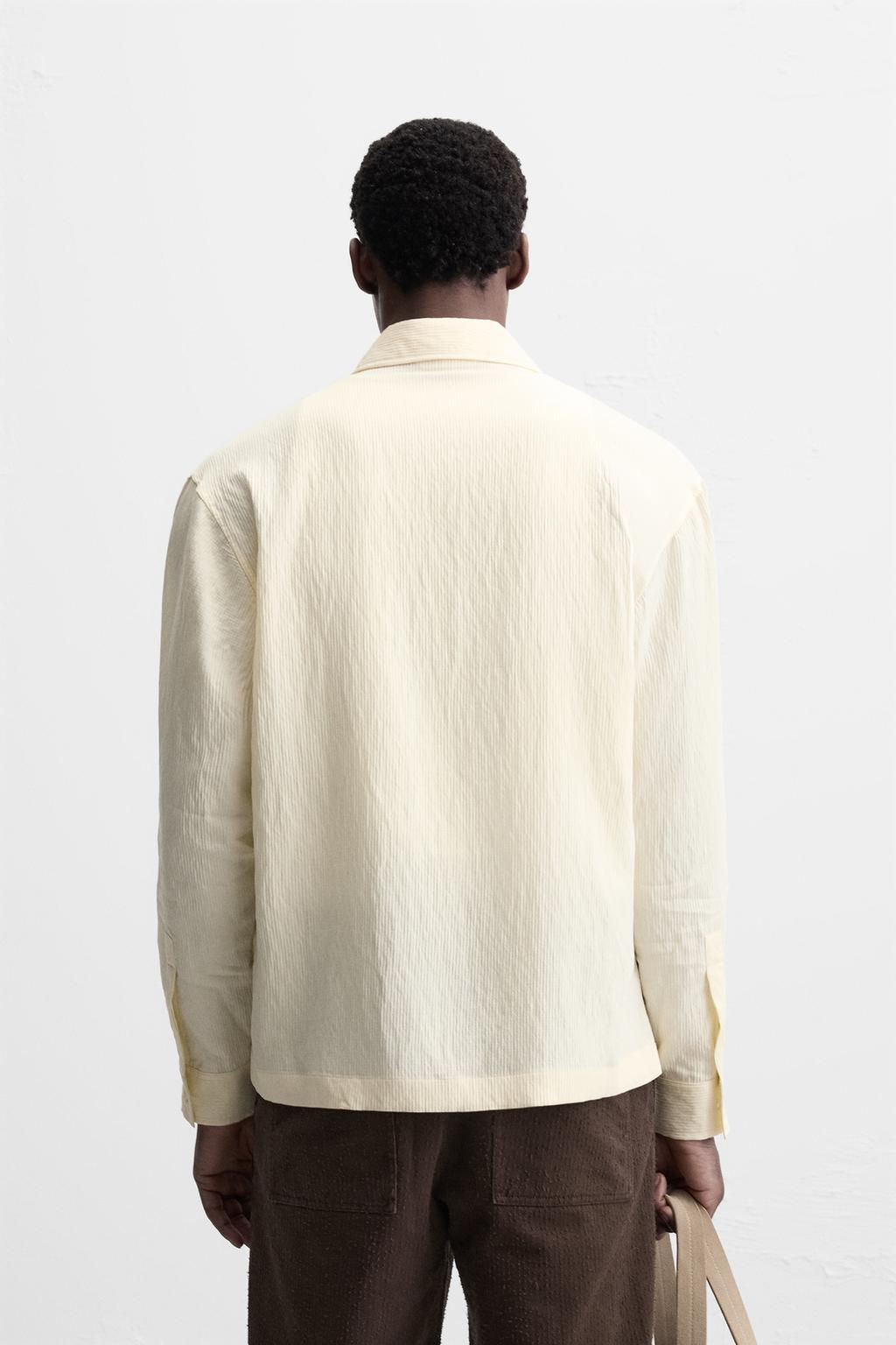 STRIPED TEXTURED SHIRT - Zara фото 3