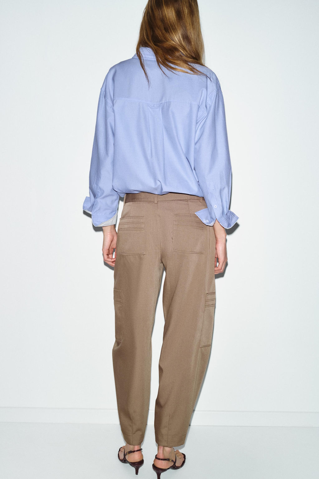 HIGH-WAIST CARGO TROUSERS - Zara фото 14