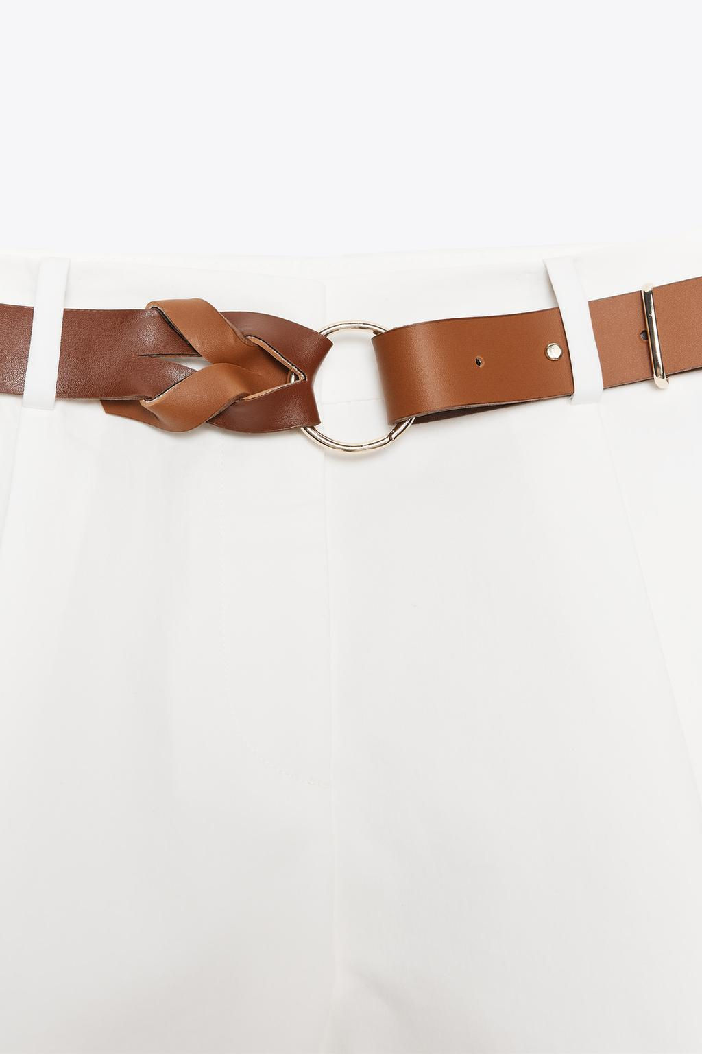 BELTED FLOWING BERMUDA SHORTS - Zara фото 9