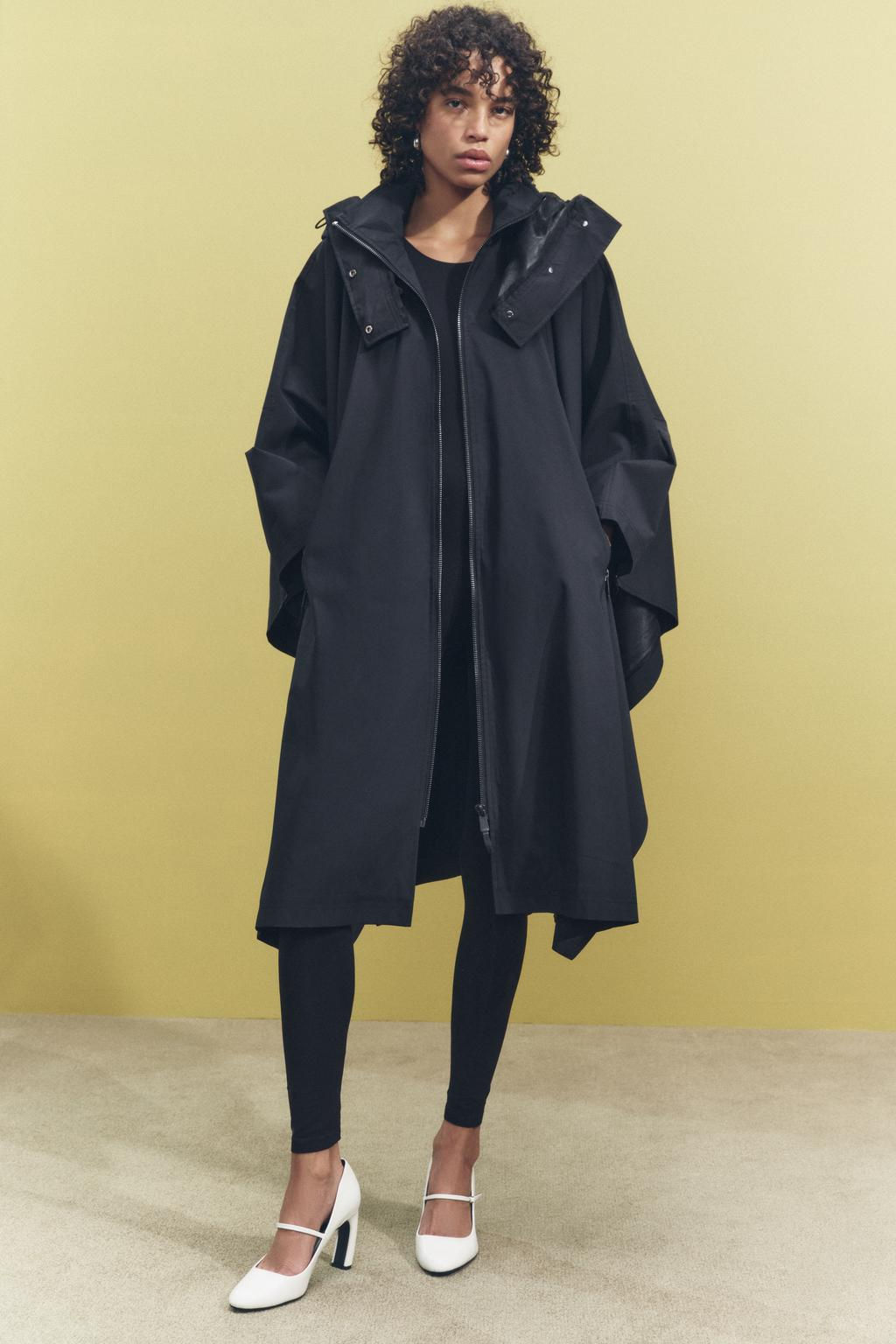 WATER-REPELLENT OVERSIZED CAPE ZW COLLECTION - Zara фото 2
