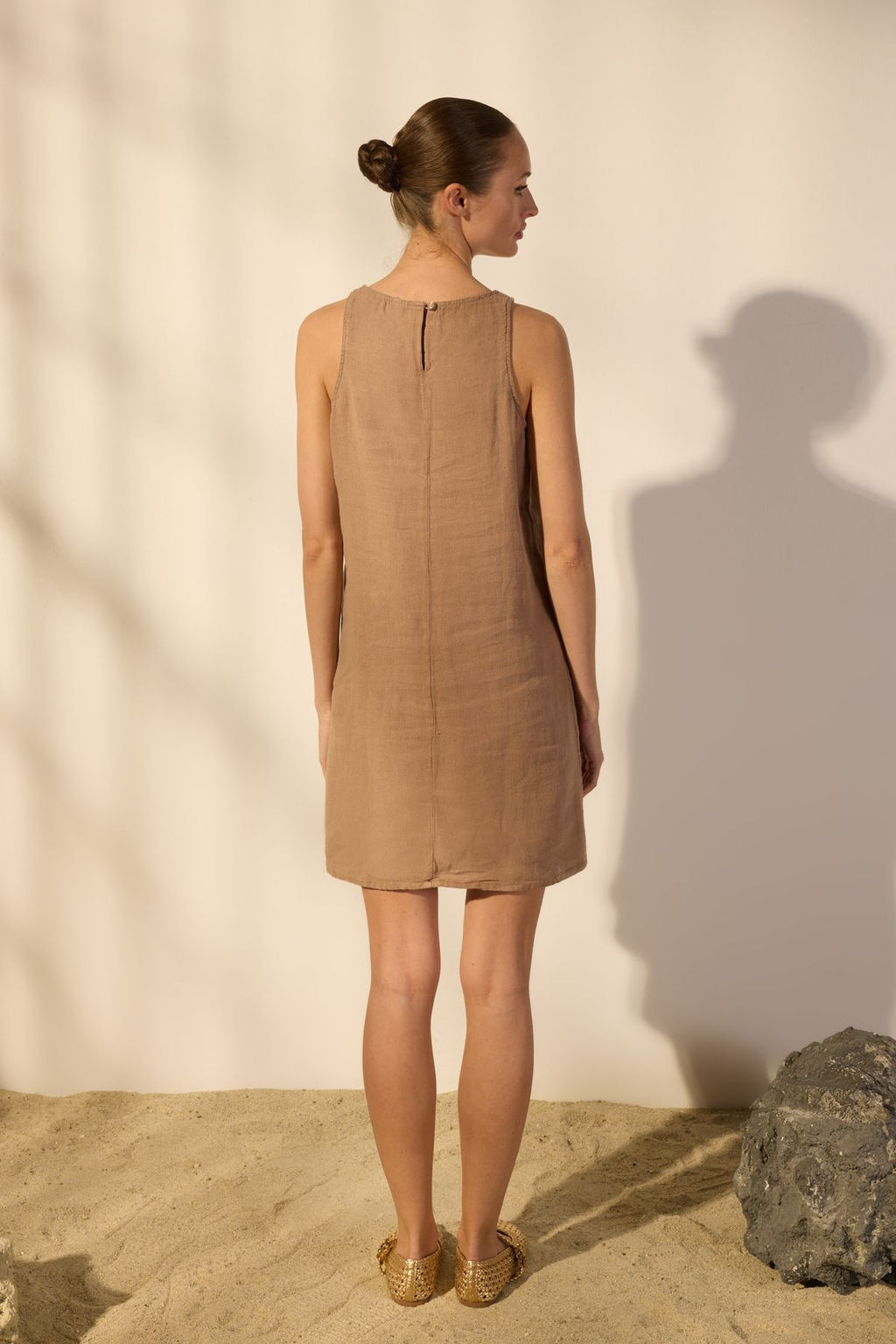 Vizon %100 Keten Basic Mini Elbise TWOSS25EL00610