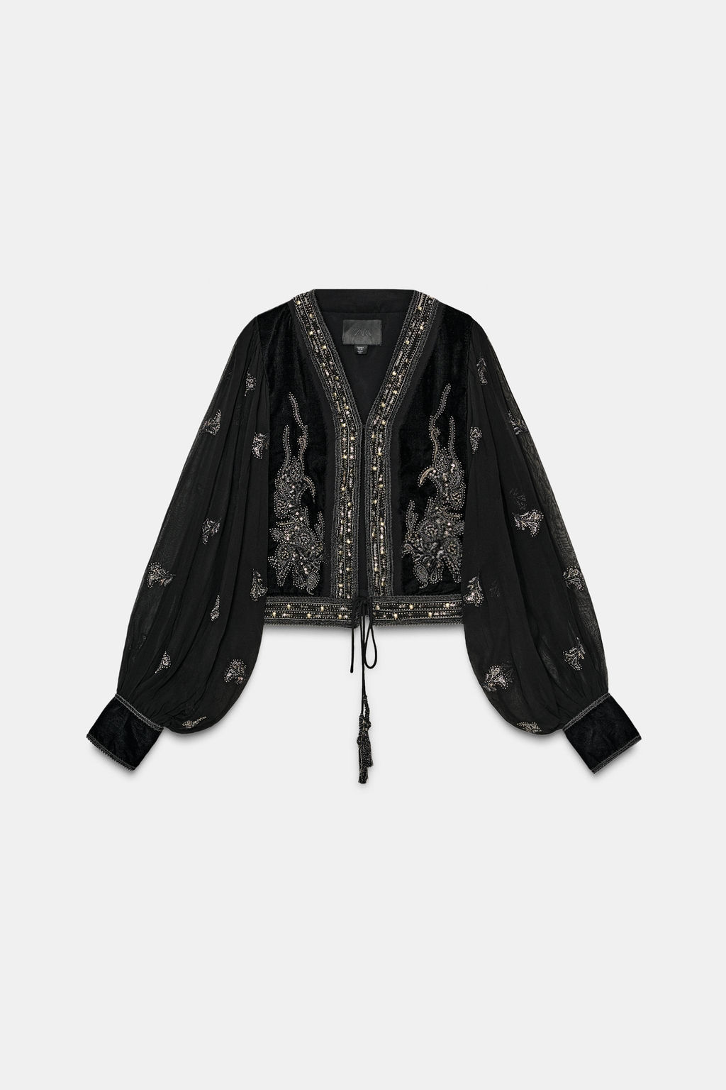 ZW COLLECTION LIMITED EDITION EMBROIDERED CROPPED JACKET - Zara фото 3