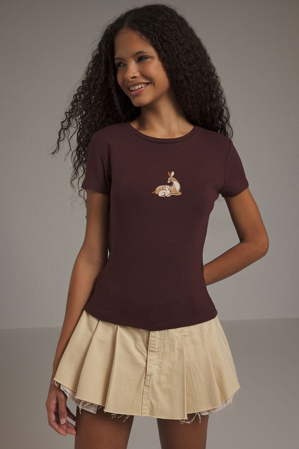 Trendyolmilla Antrasit Fitted/Vucuda Oturan Civciv Nak?sl? K?sa Kollu Esnek Orme Bluz TWOSS25BZ00462 фото 6