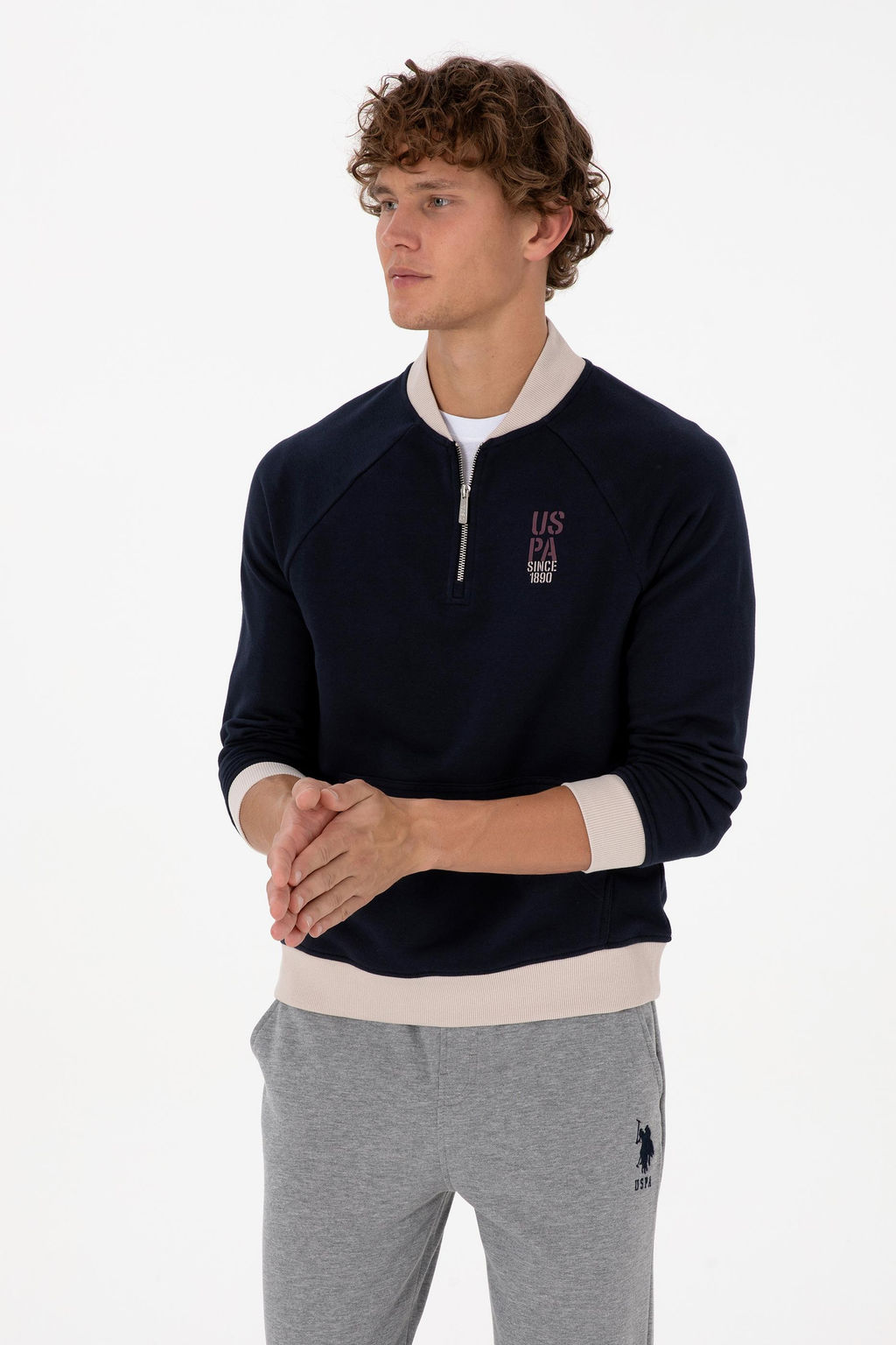 Erkek Lacivert Sweatshirt Sepette S_rpriz _ndirim