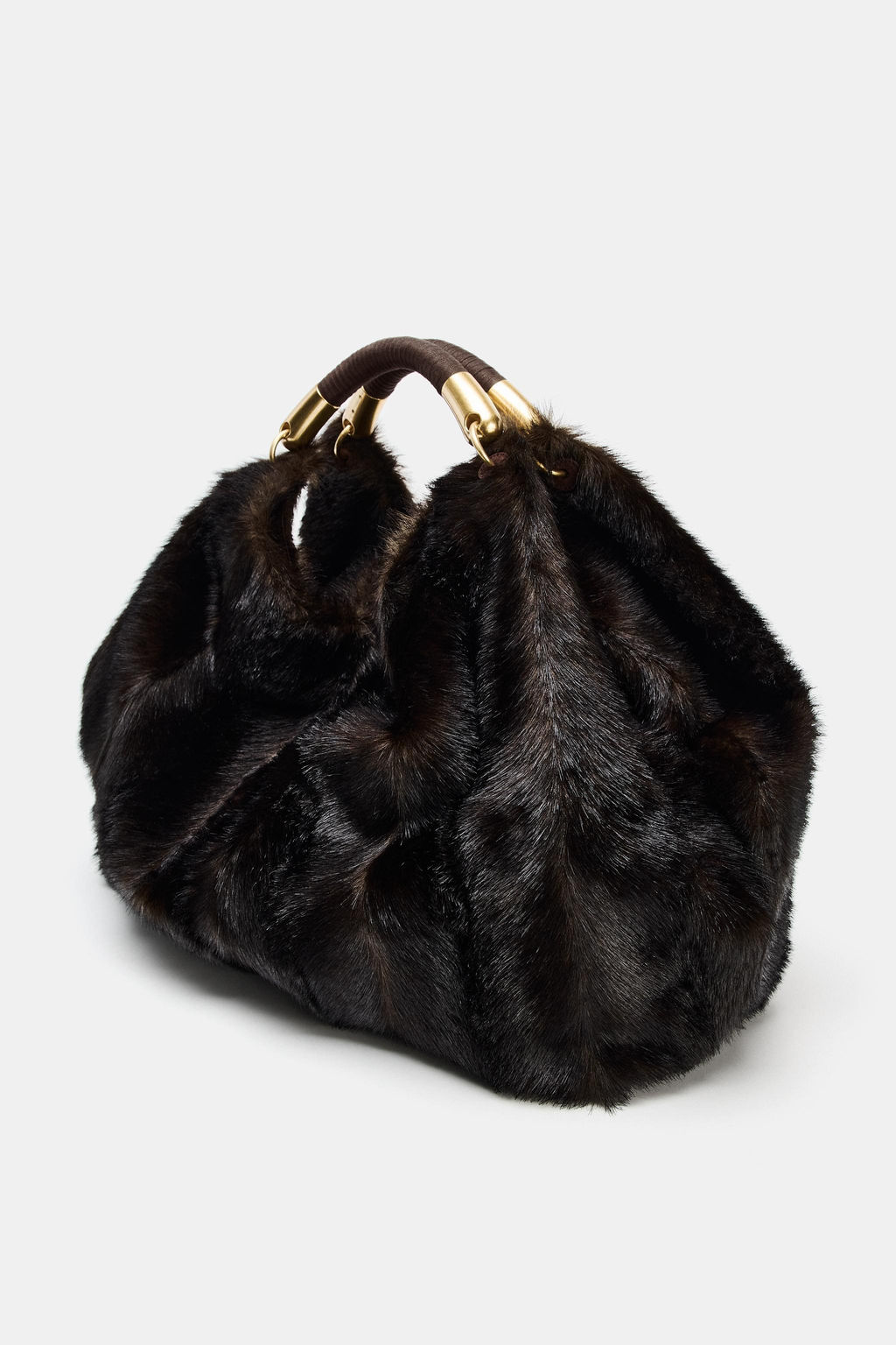 MAXI FAUX FUR BAG - Zara фото 10