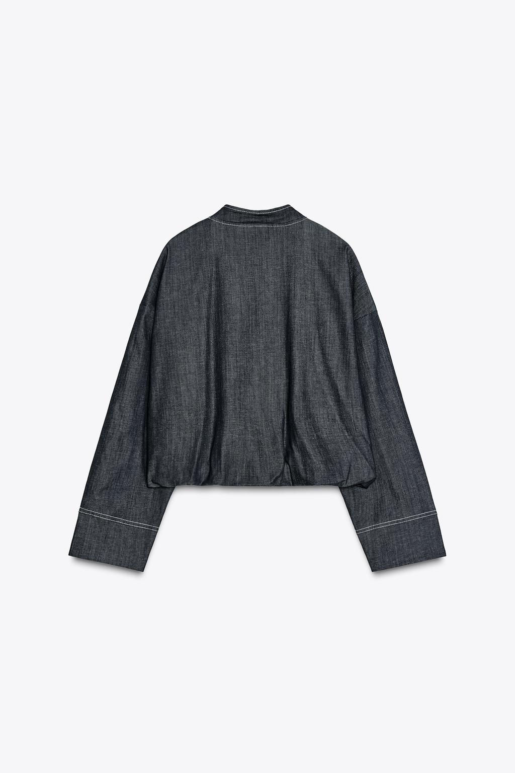 Z1975 DENIM GLOBO BOMBER JACKET - Zara фото 6