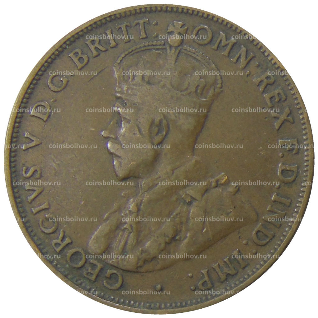 Монета 1 пенни 1921 года Австралия