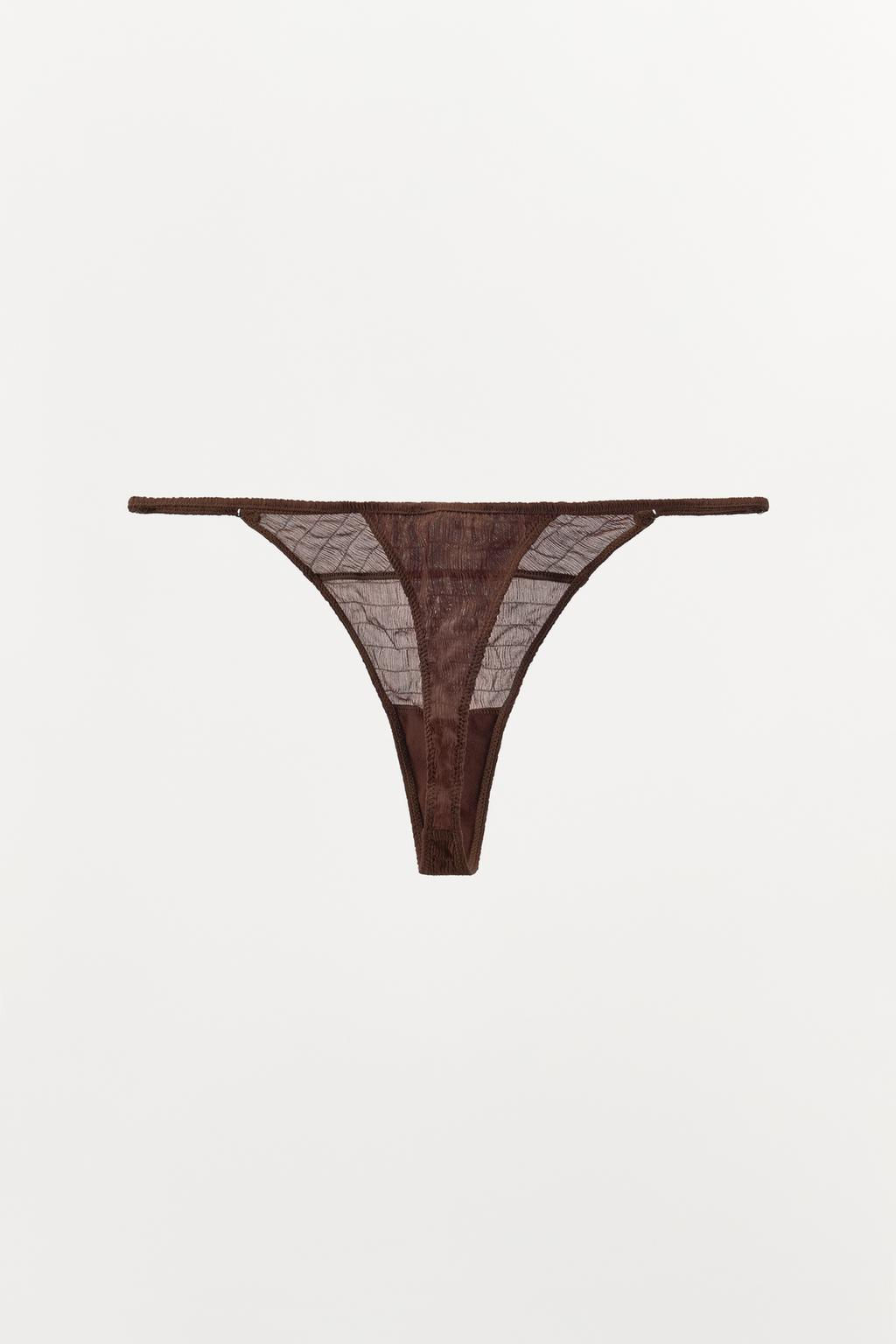 LIMITED EDITION TEXTURED SILK THONG - Zara фото 5
