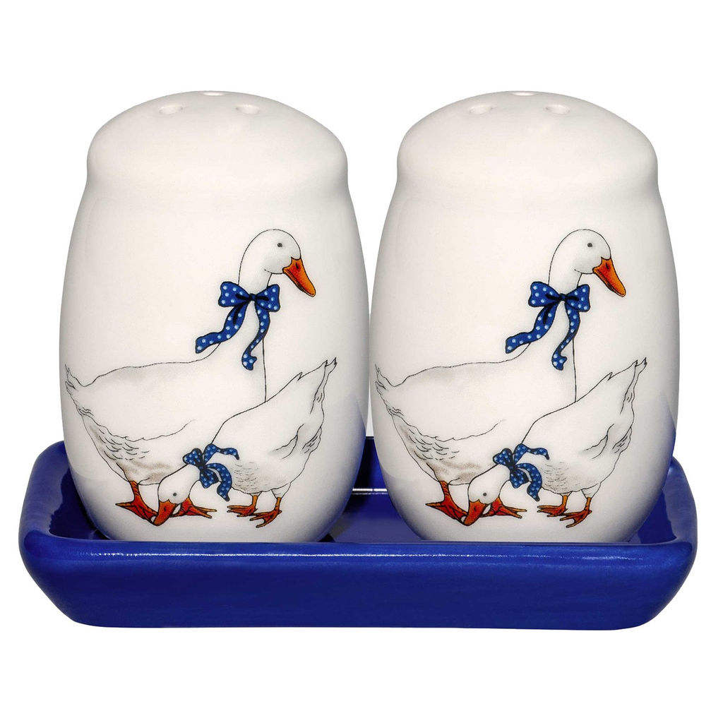 Набор солонка и перечница ГУСИ с подставкой в подарочной упаковке арт.MFK07943 /МФК/  фото 2