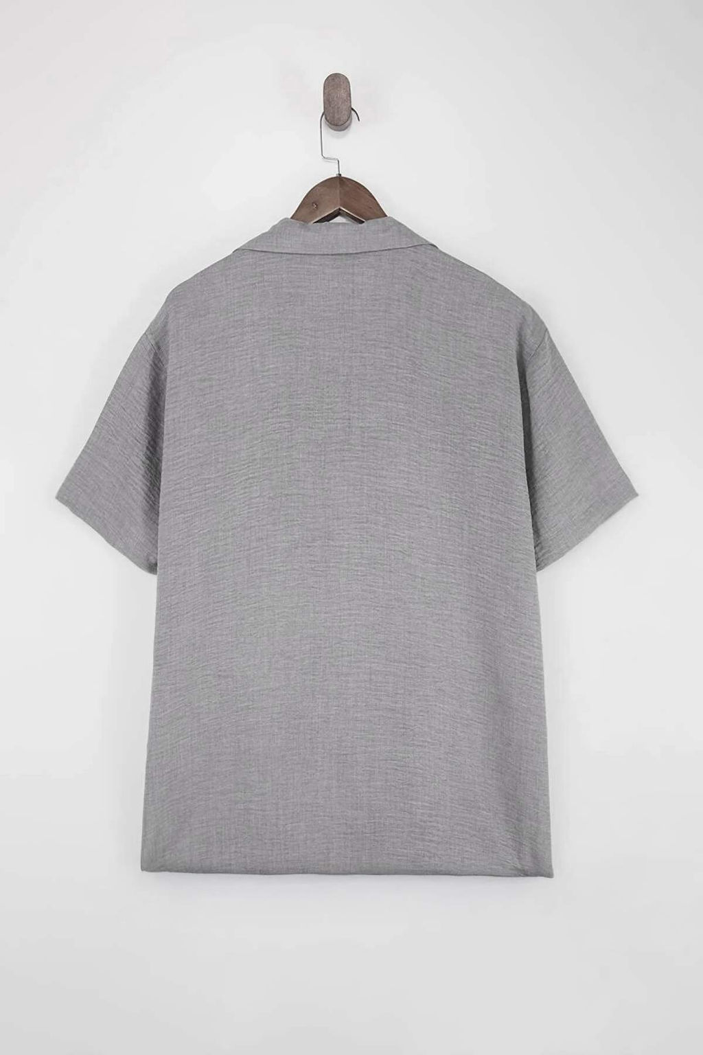 Gri Regular Erkek Buyuk Beden Gomlek TMNSS26AX00005