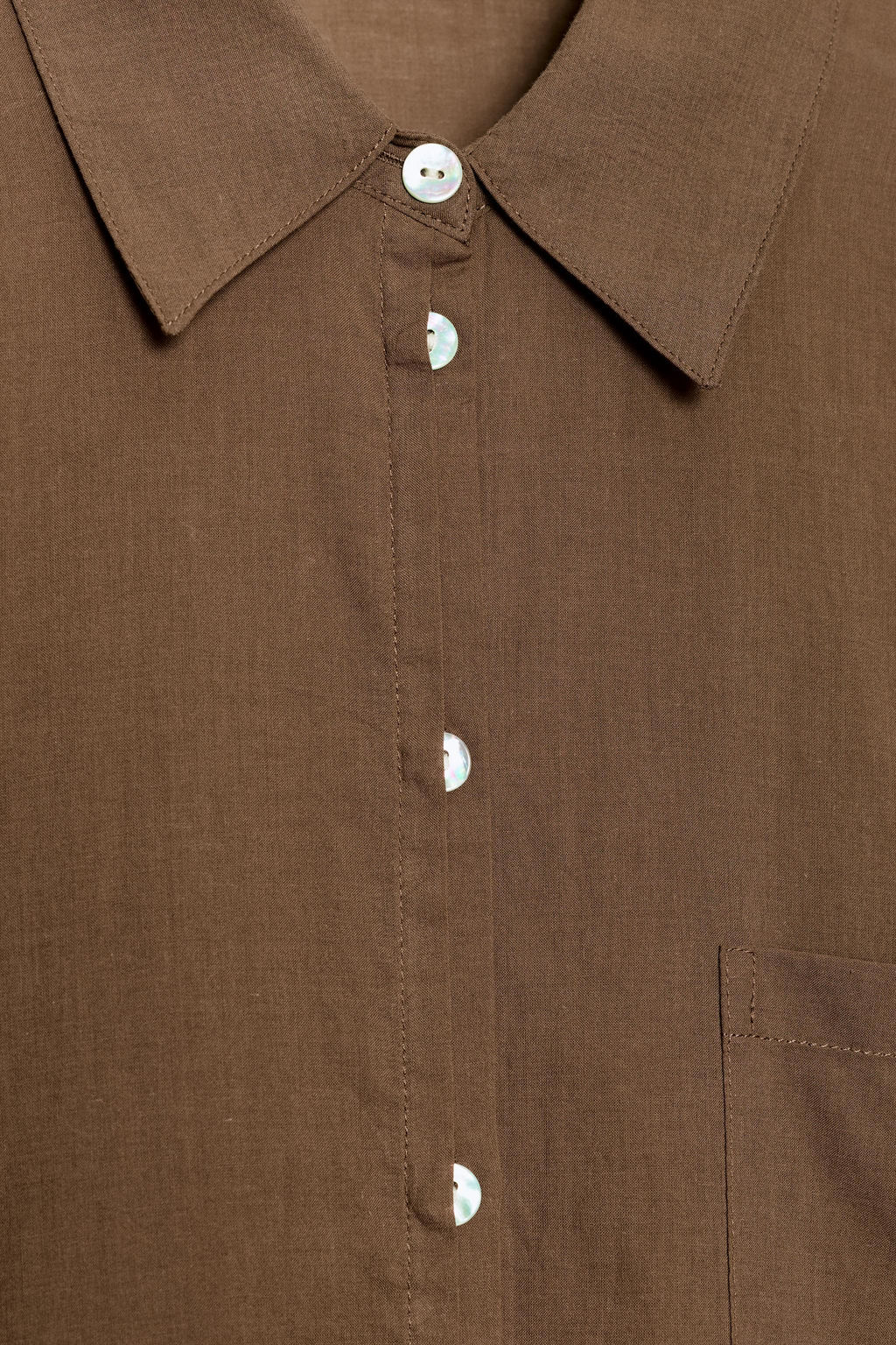 CAMISA OVERSIZE ALGOD?N / Marr?n - Zara фото 8