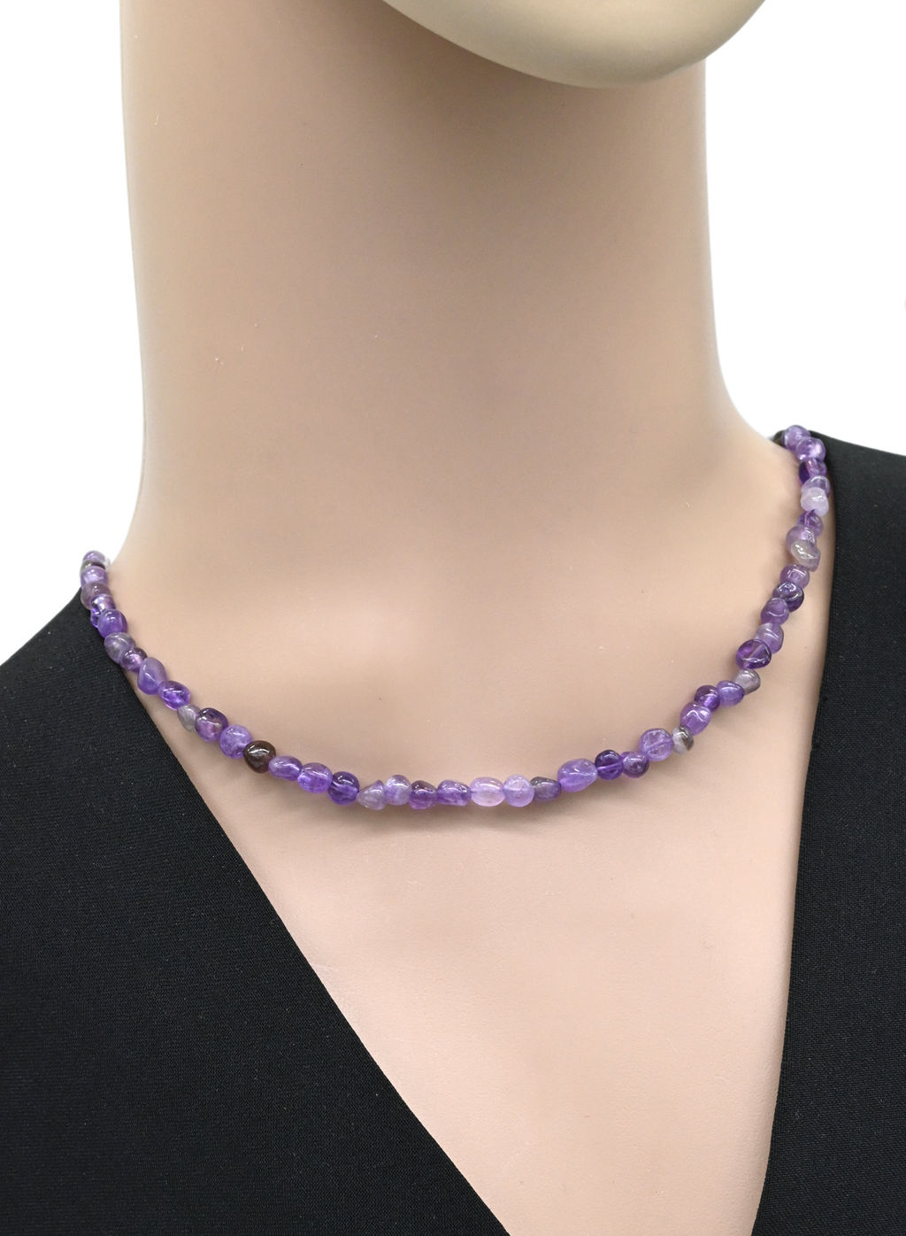 Чокер из аметиста галтовка, 40см