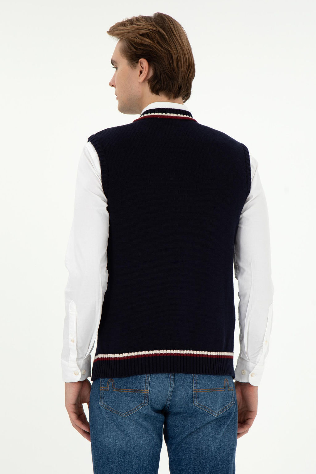 Мужской темно-синий свитер Неожиданная скидка в корзине - U.s. polo assn фото 5