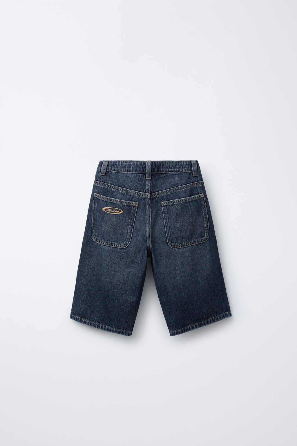WIDE FIT DENIM BERMUDA SHORTS - Zara фото 2